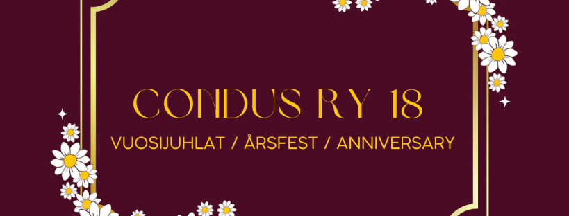 Condus ry 18. vuosijuhla / Condus ry 18th&nbsp;Anniversary
